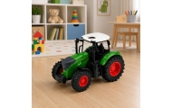 Traktor Rolniczy Farmerski Gospodarski Gumowe Koła Biało Zielony 1:24
