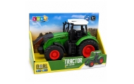 Žemės ūkio traktorius su guminiais ratais, baltos ir žalios spalvos, 1:24-Žaislai, Auto ir transporto žaislai, Traktoriai-e-vaik