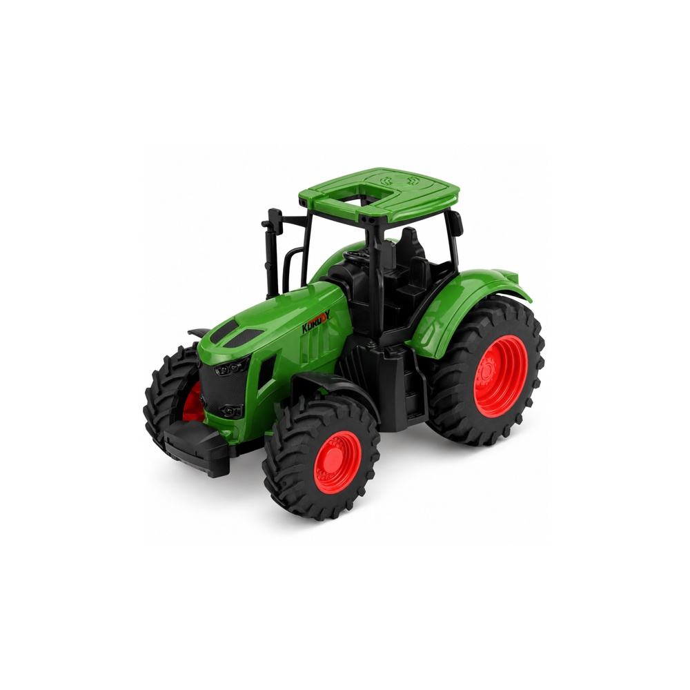 Traktor Rolniczy Farmerski Gospodarski Gumowe Koła Zielony 1:24