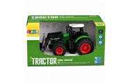 Traktor Rolniczy Farmerski Z Ładowaczem Czołowym Gumowe Koła Zielony 1:24
