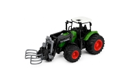 Traktor Rolniczy Farmerski z Chwytakiem Do Bel Gumowe Koła Zielony 1:24