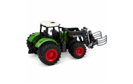 Traktor Rolniczy Farmerski z Chwytakiem Do Bel Gumowe Koła Zielony 1:24