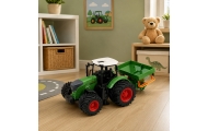Traktor Rolniczy Farmerski z Siewnikiem Gumowe Koła Maszyna Rolnicza 1:24