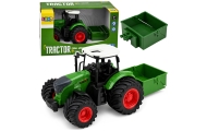 Traktor Rolniczy Farmerski Z Rozsiewaczem Nawozu Gumowe Koła Zielony 1:24
