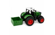 Traktor Rolniczy Farmerski Z Rozsiewaczem Nawozu Gumowe Koła Zielony 1:24