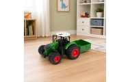 Traktor Rolniczy Farmerski Z Rozsiewaczem Nawozu Gumowe Koła Zielony 1:24