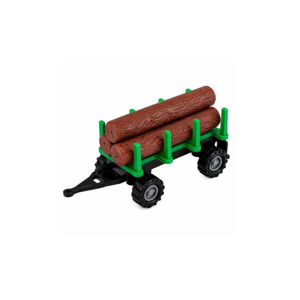 Zestaw Pojazdy Rolnicze Traktor Sieczkarnia Przyczepa Do Drewna 1:68 4 szt.
