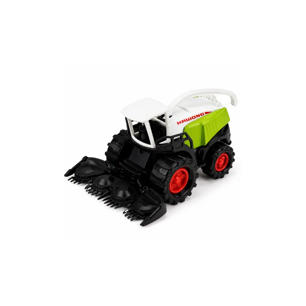 Žemės ūkio transporto priemonių rinkinys: traktorius, šienapjovė, priekabos, mastelis 1:68, 4 vnt.