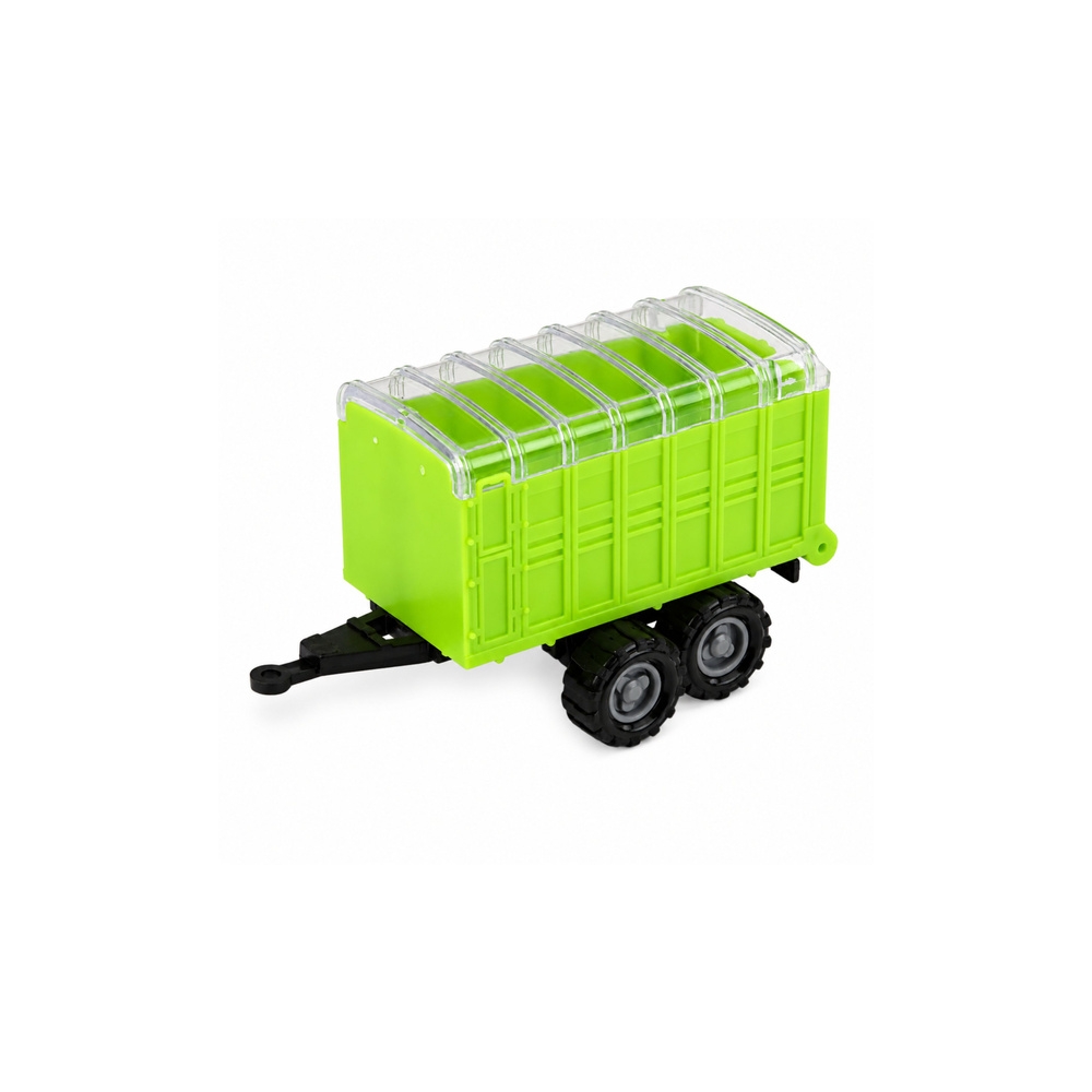 Zestaw Pojazdów Rolniczych Traktor Sieczkarnia Przyczepy 1:68 4 szt.