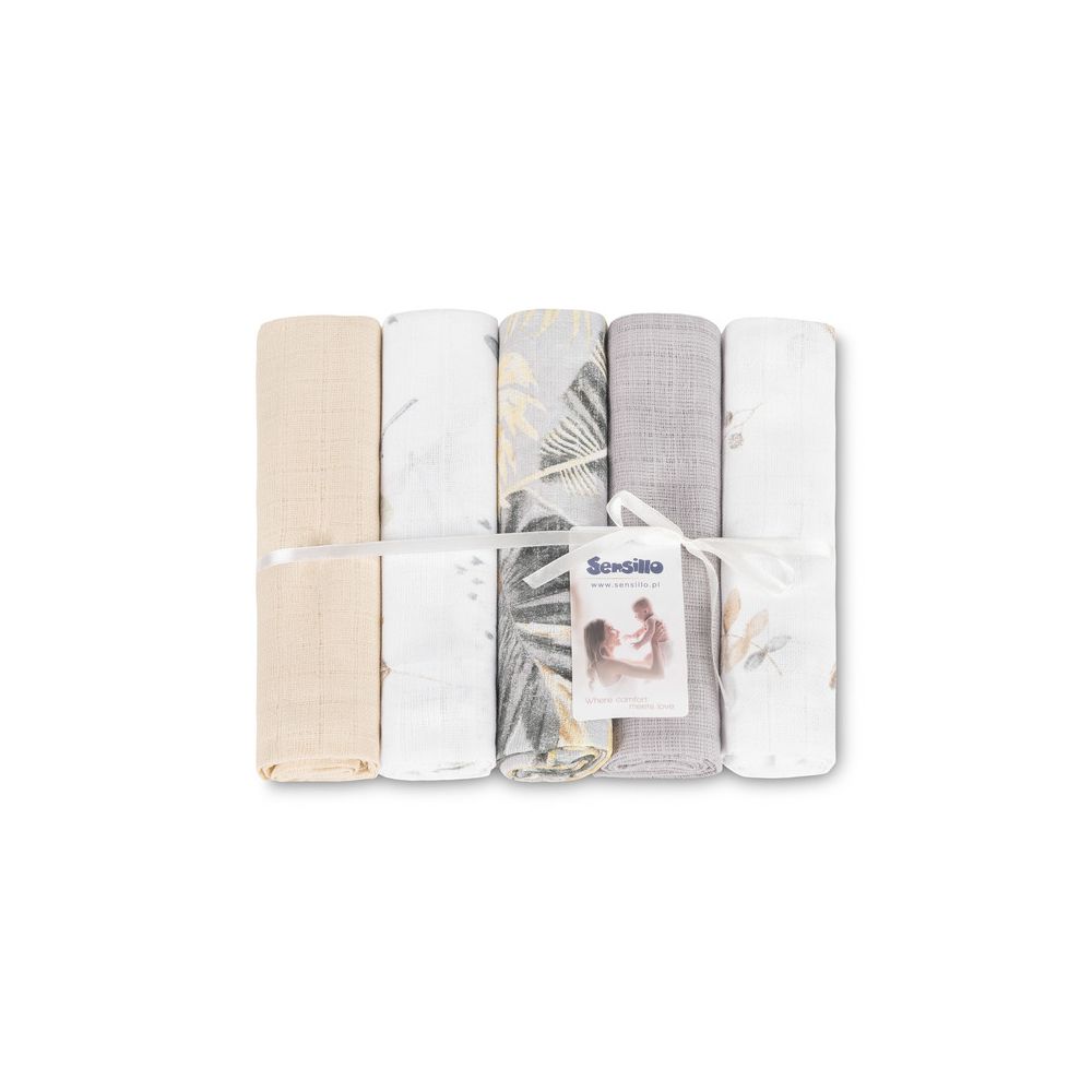 PIELUCHA TETRA&nbsp;70X80&nbsp;5-PACK FLORAL GREY
