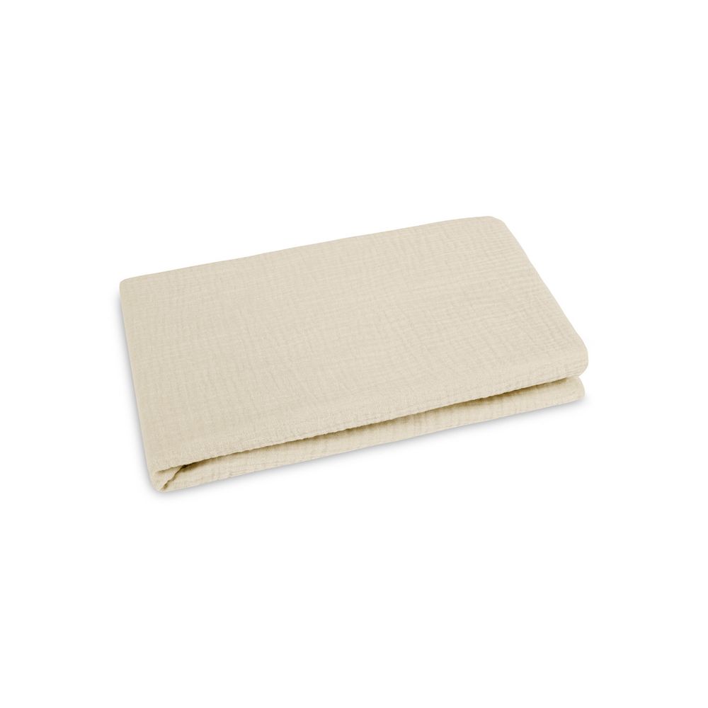 PRZEŚCIERADŁO MUŚLIN KRESZOWANY 120X60 BEIGE