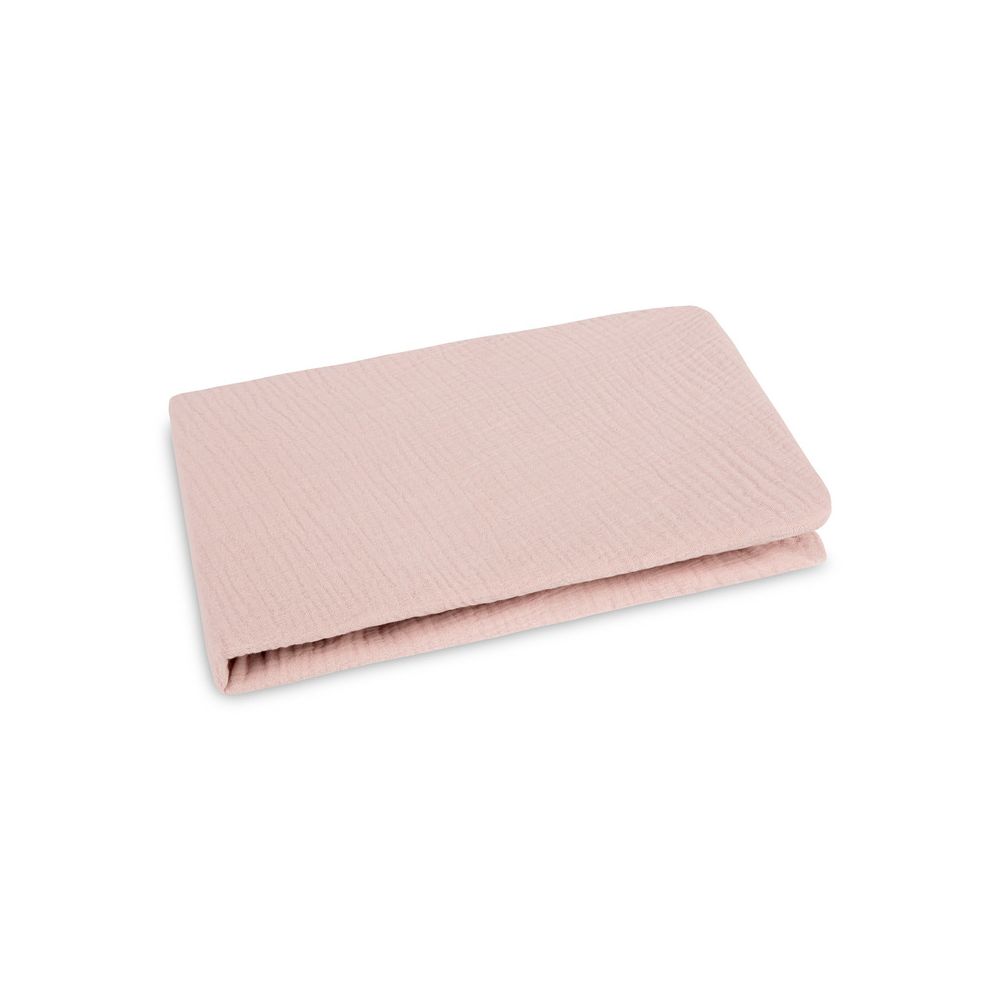 PRZEŚCIERADŁO MUŚLIN KRESZOWANY 120X60 PINK