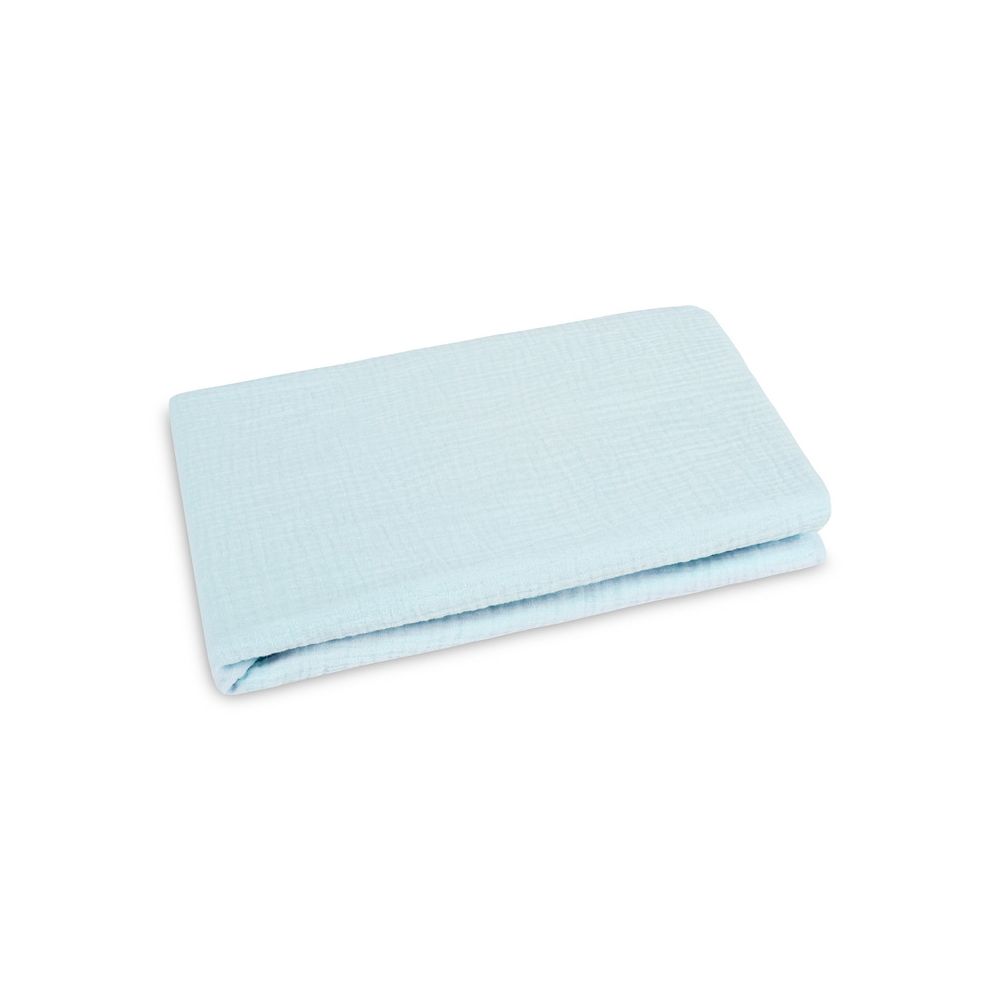 PRZEŚCIERADŁO MUŚLIN KRESZOWANY 120X60 BLUE