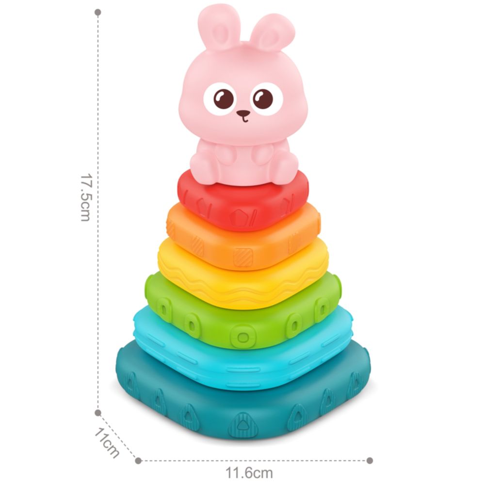 WOOPIE BABY Sensory Pyramid Bunny Sorter Tower 6m+ 