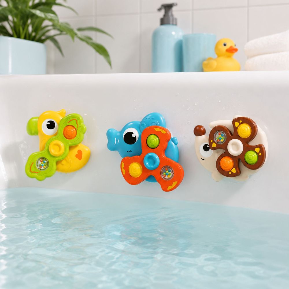 WOOPIE BABY Sensory Spinners Suction Cups Animals 3 pcs. 