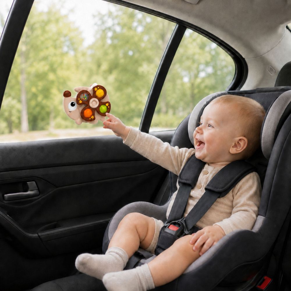 WOOPIE BABY Sensory Spinners Suction Cups Animals 3 pcs. 