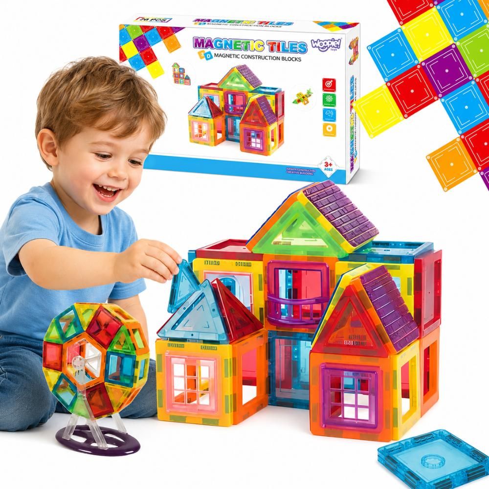 WOOPIE 3D Magnetic Blocks Educational Panels For Kids 
