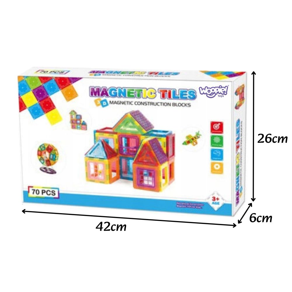 Magnetinis konstruktorius WOOPIE 3D spalvotas rinkinys