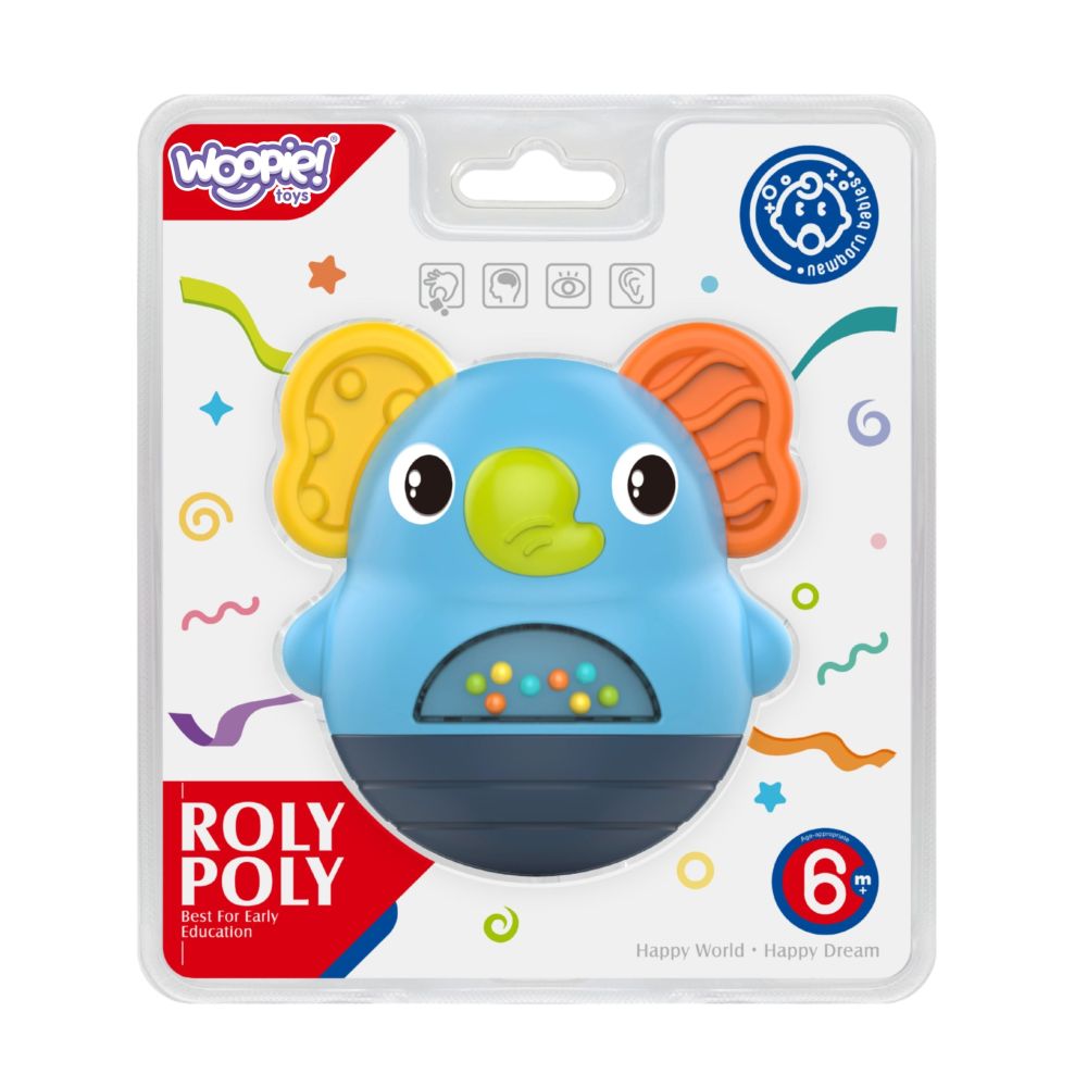 WOOPIE BABY Baby Elephant Rattle Sensory Interactive 6m+ 
