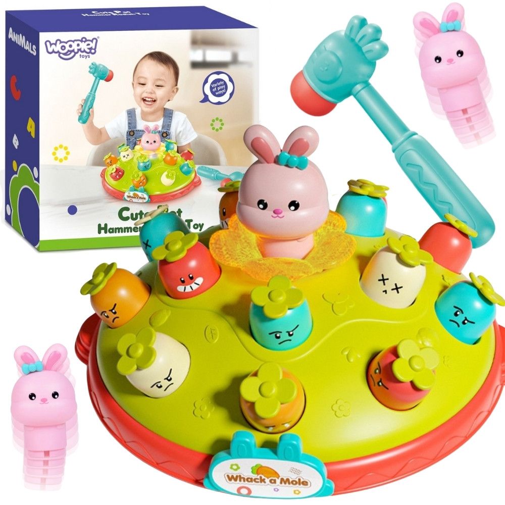 WOOPIE BABY Interactive Skill Game Hammer the Carrot Educational Hit the Mole 