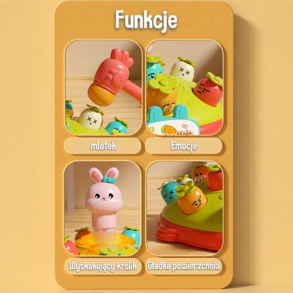 Interaktyvus įgūdžių žaidimas WOOPIE BABY Hammer the Carrot Hit the Mole