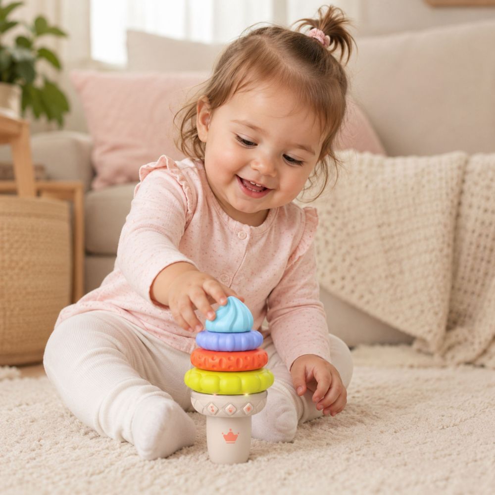 Interaktyvus muzikinis ledų žaidimas WOOPIE BABY dėlionė, 5 dalys, su garsu ir šviesa