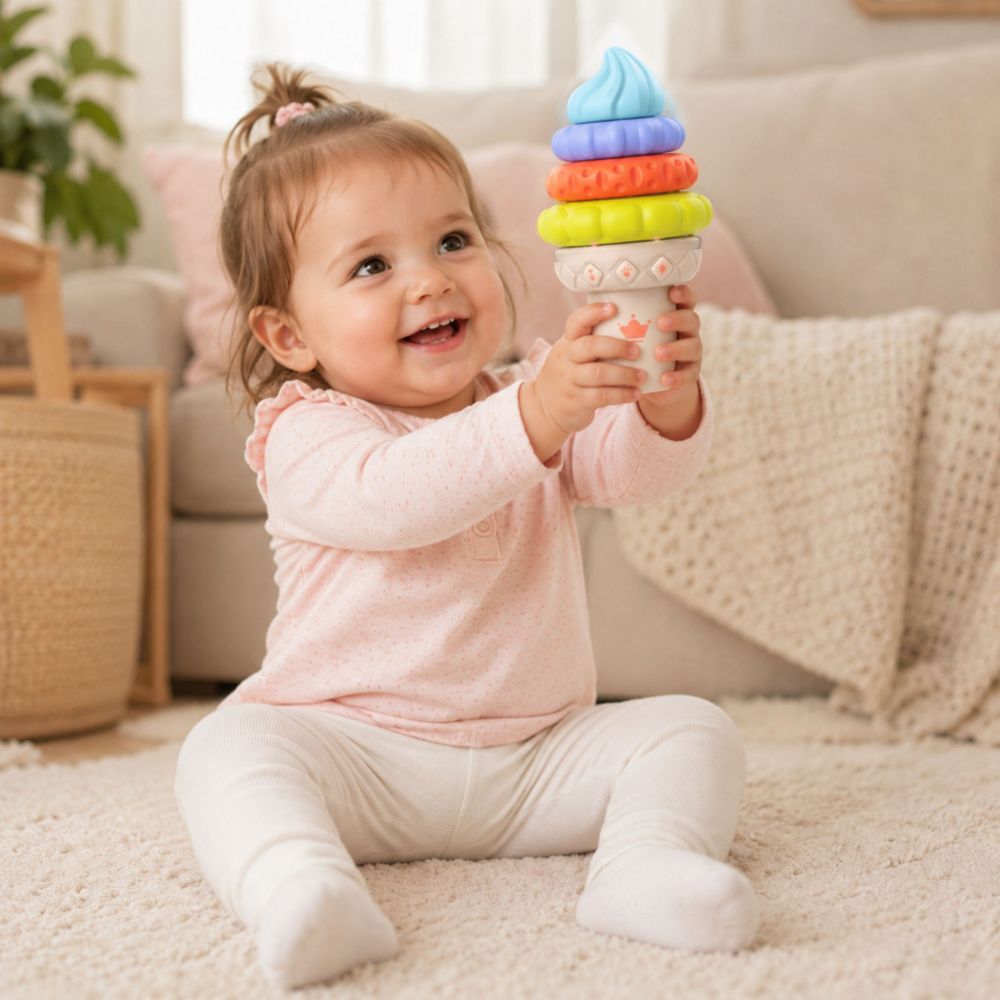 Interaktyvus muzikinis ledų žaidimas WOOPIE BABY dėlionė, 5 dalys, su garsu ir šviesa
