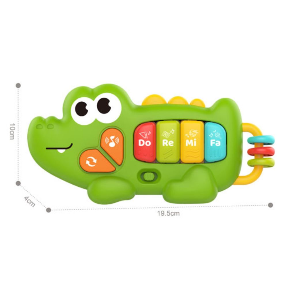 WOOPIE BABY Interactive Piano Crocodile Organ Musical Sounds Light 18m+ 