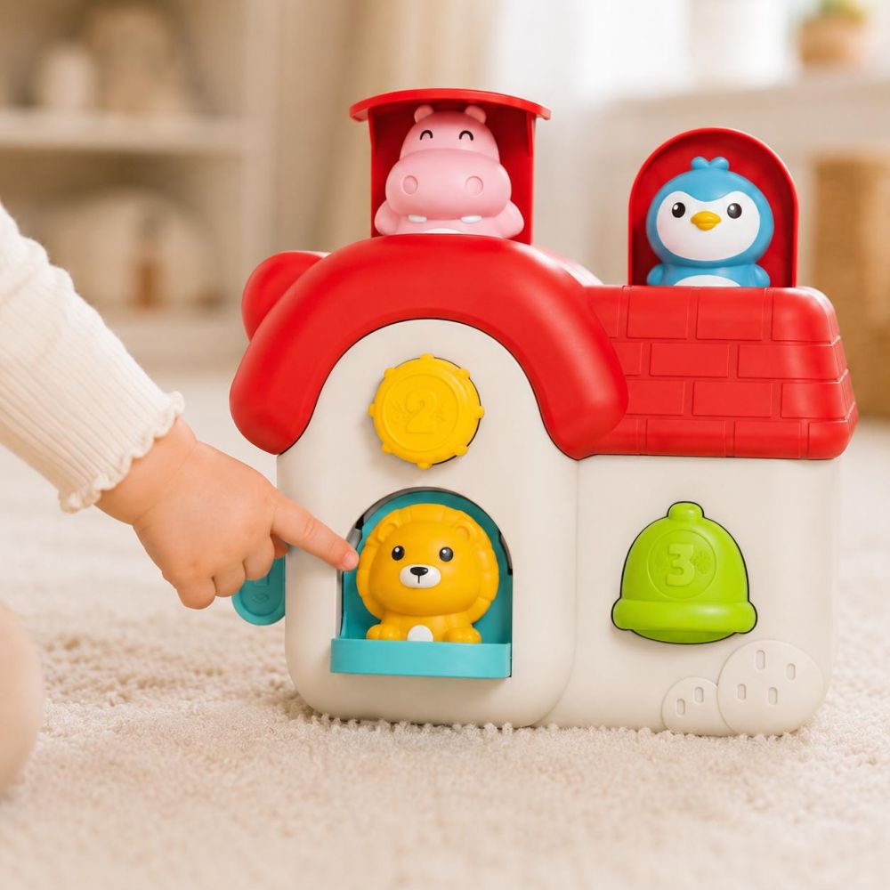 WOOPIE BABY Interactive Pop-Up House Pop-Up Animals Manipulative Toy 18m+ 