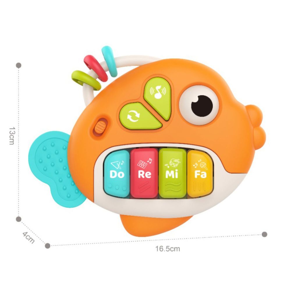 Interaktyvus pianinas WOOPIE BABY Fish Organ su muzikiniais garsais ir šviesos efektais, nuo 18 mėn.