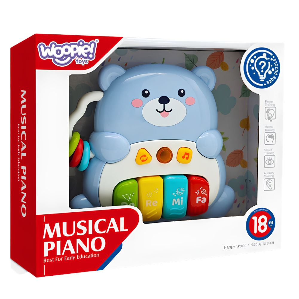 Interaktyvus pianinu grojantis muzikinis meškiukas WOOPIE BABY