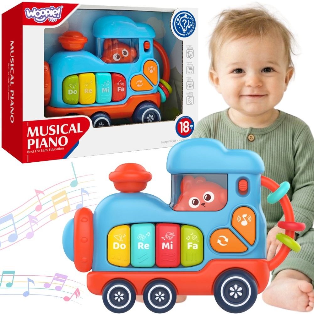 Interaktyvus muzikinis pianinas WOOPIE BABY lokomotyvas