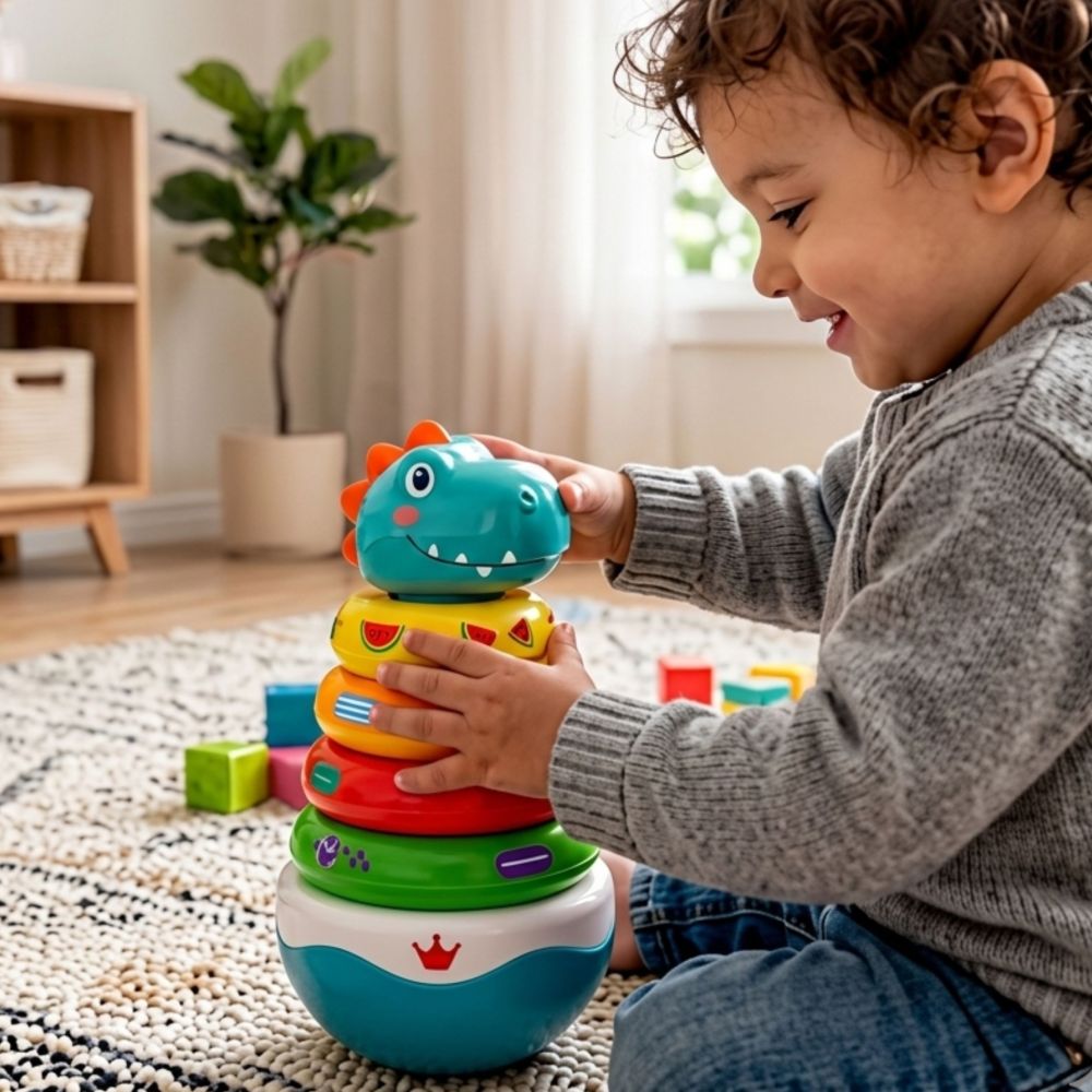 Edukacinė piramidė WOOPIE BABY Dinozauras