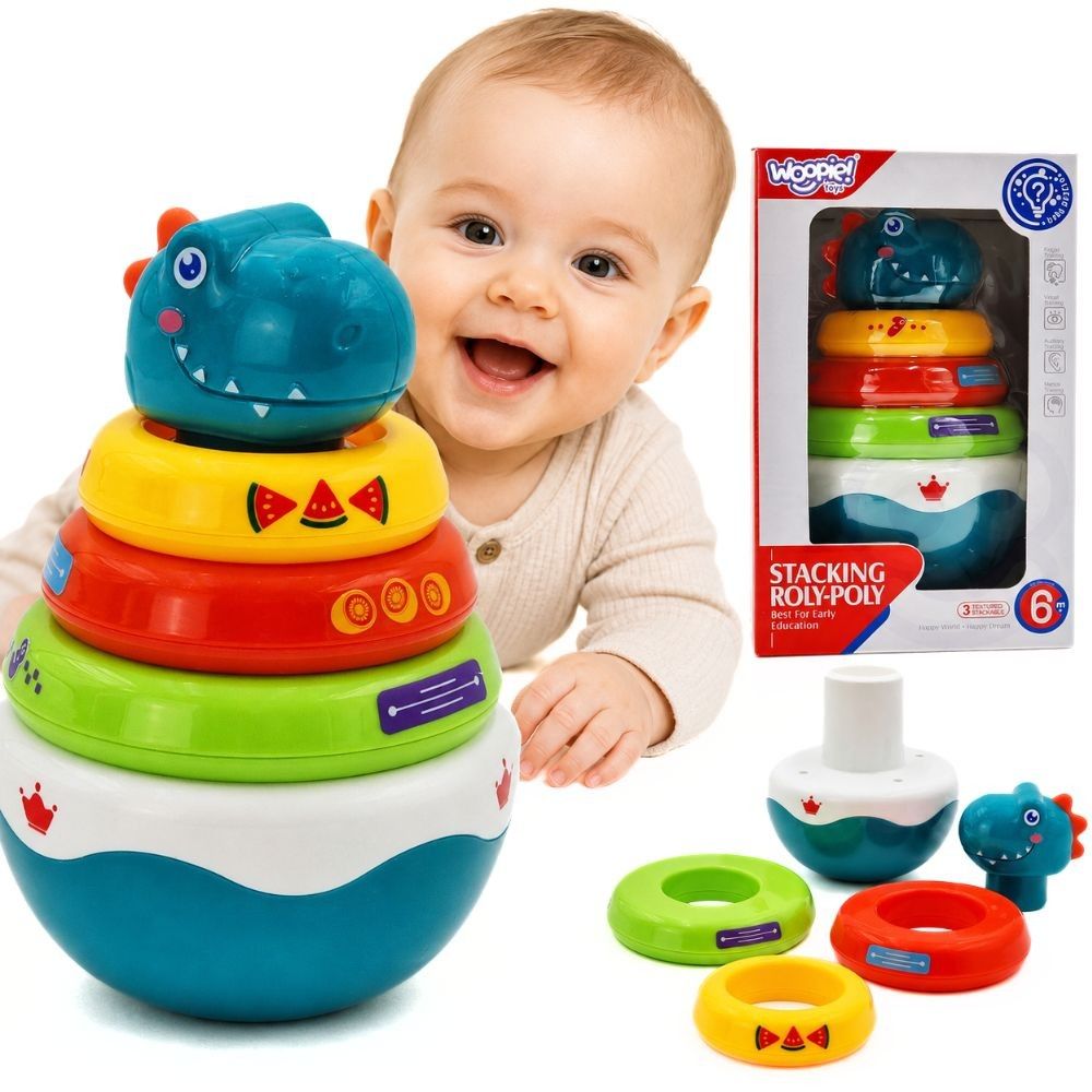 Edukacinė piramidė WOOPIE BABY Dinozauras