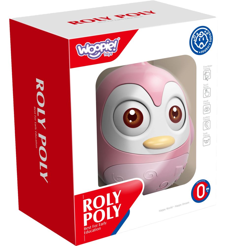 Sensorinis žaislas WOOPIE BABY Pingvinas, rožinis