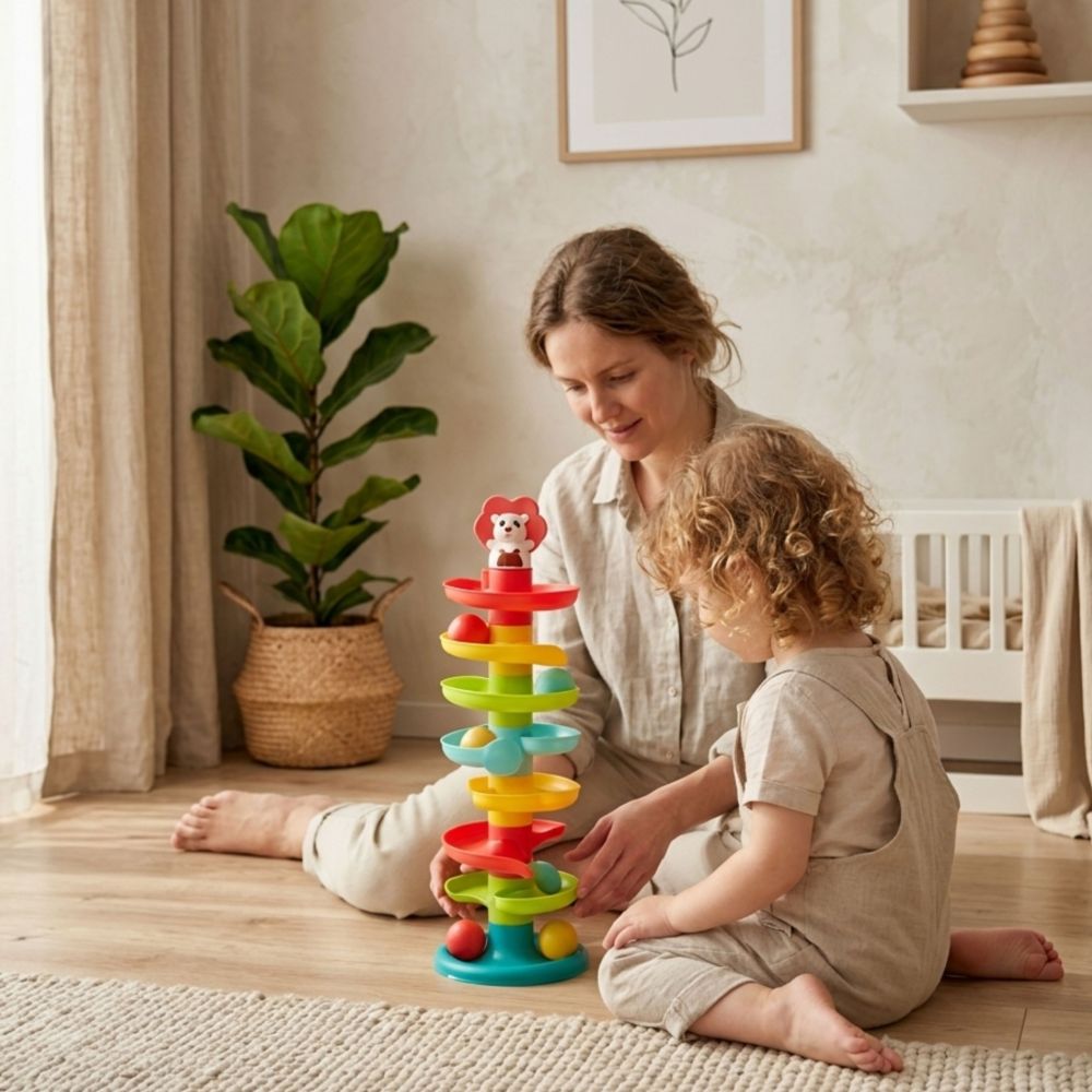 WOOPIE BABY Ball Track Spiral Set + 6 Balls 