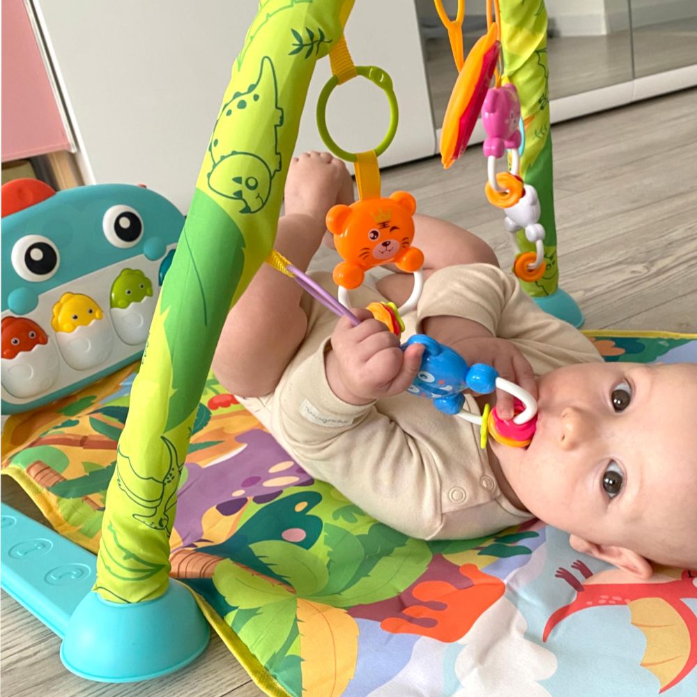 Lavinamasis žaidimų kilimėlis WOOPIE BABY Dino arka