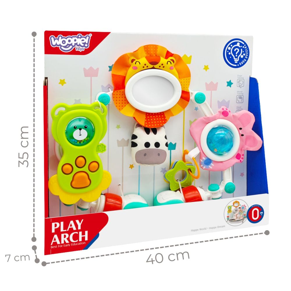 WOOPIE BABY Sensory Arch for Crib and Stroller Animals Lion Bear 