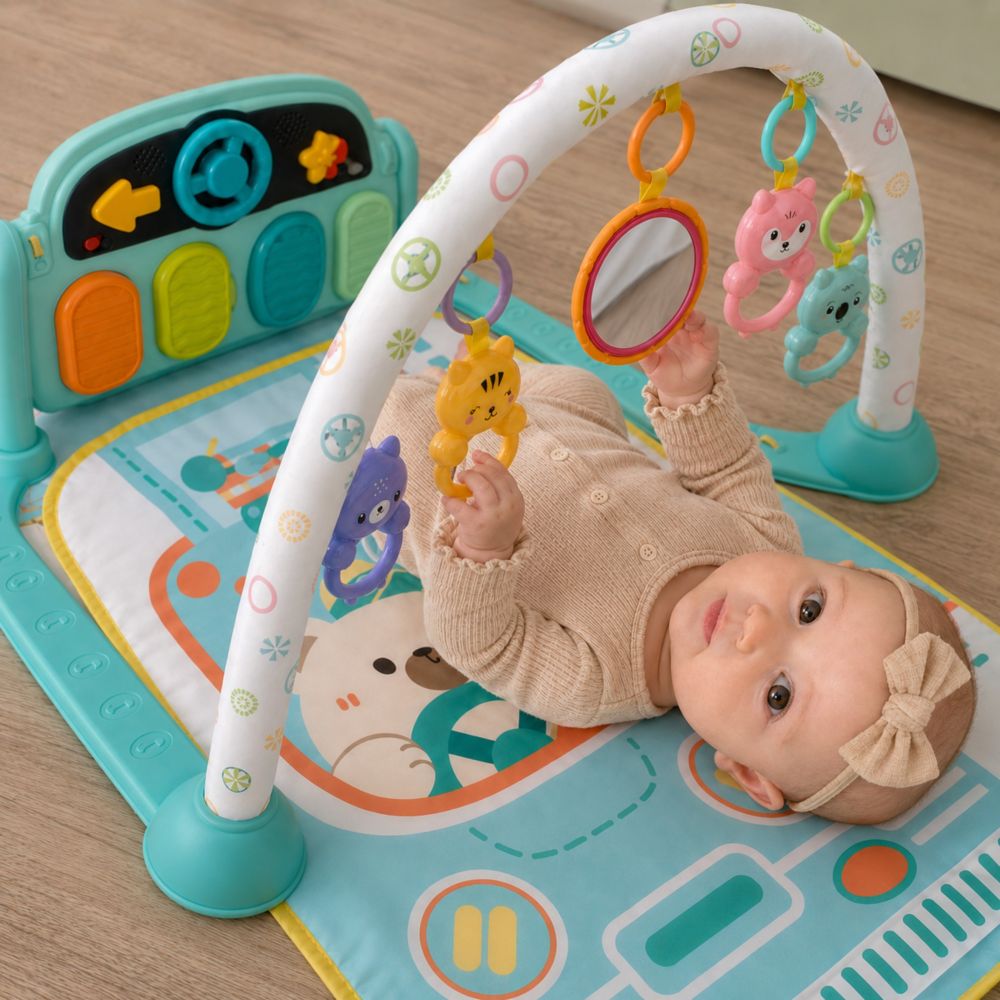Interaktyvus žaidimų kilimėlis WOOPIE BABY su pianinu, 10 el.