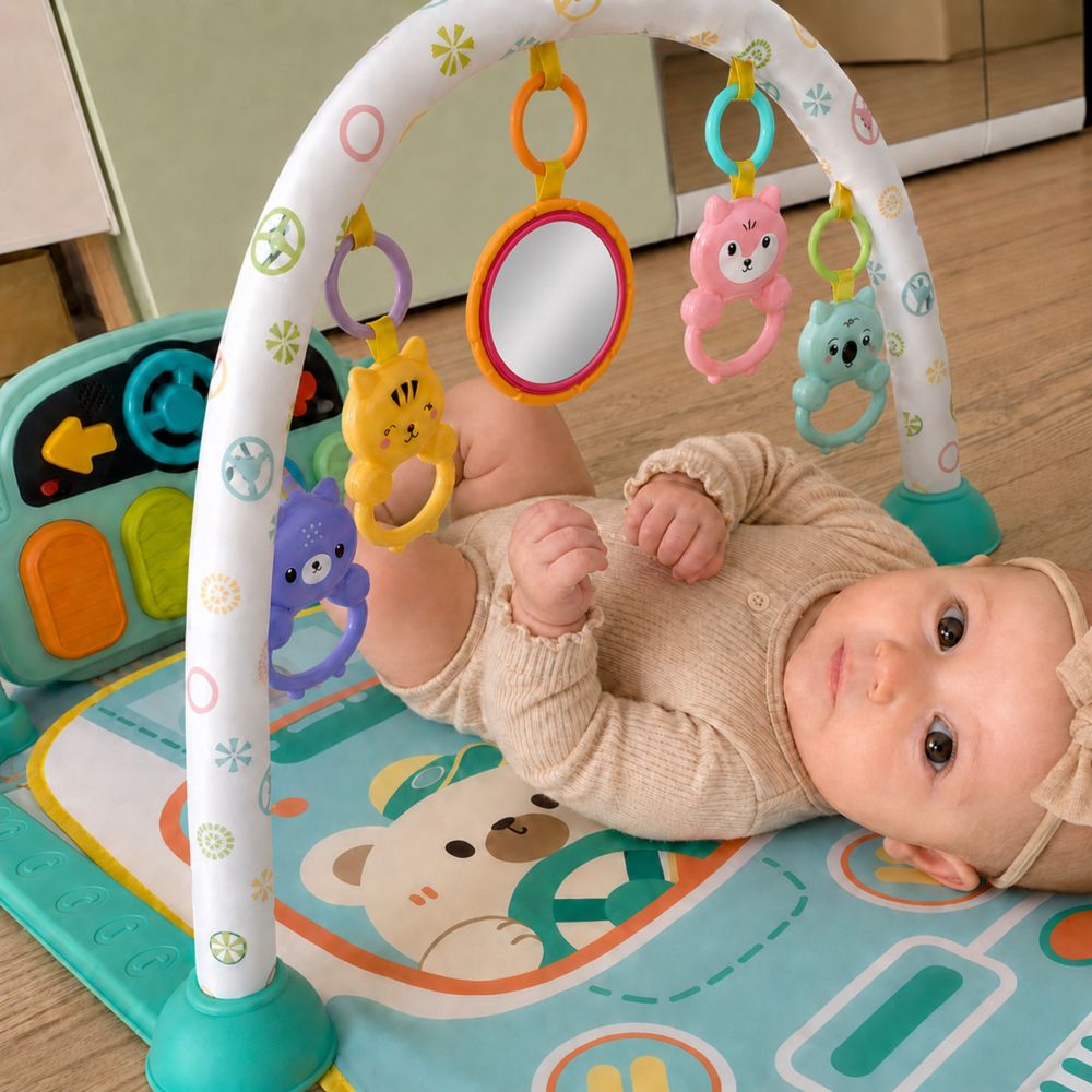 Interaktyvus žaidimų kilimėlis WOOPIE BABY su pianinu, 10 el.