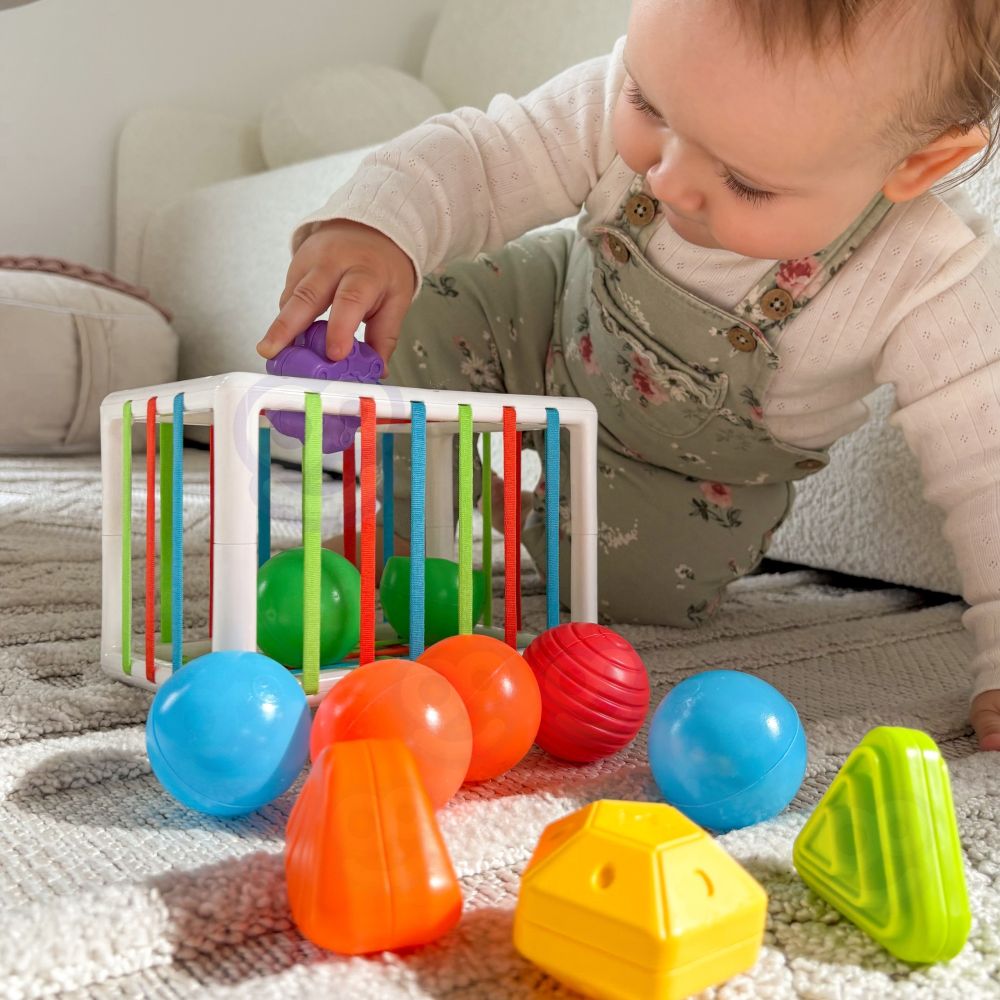 WOOPIE BABY Flexible Sensory Cube Sorter for Children Colorful Shapes 13 pcs. 