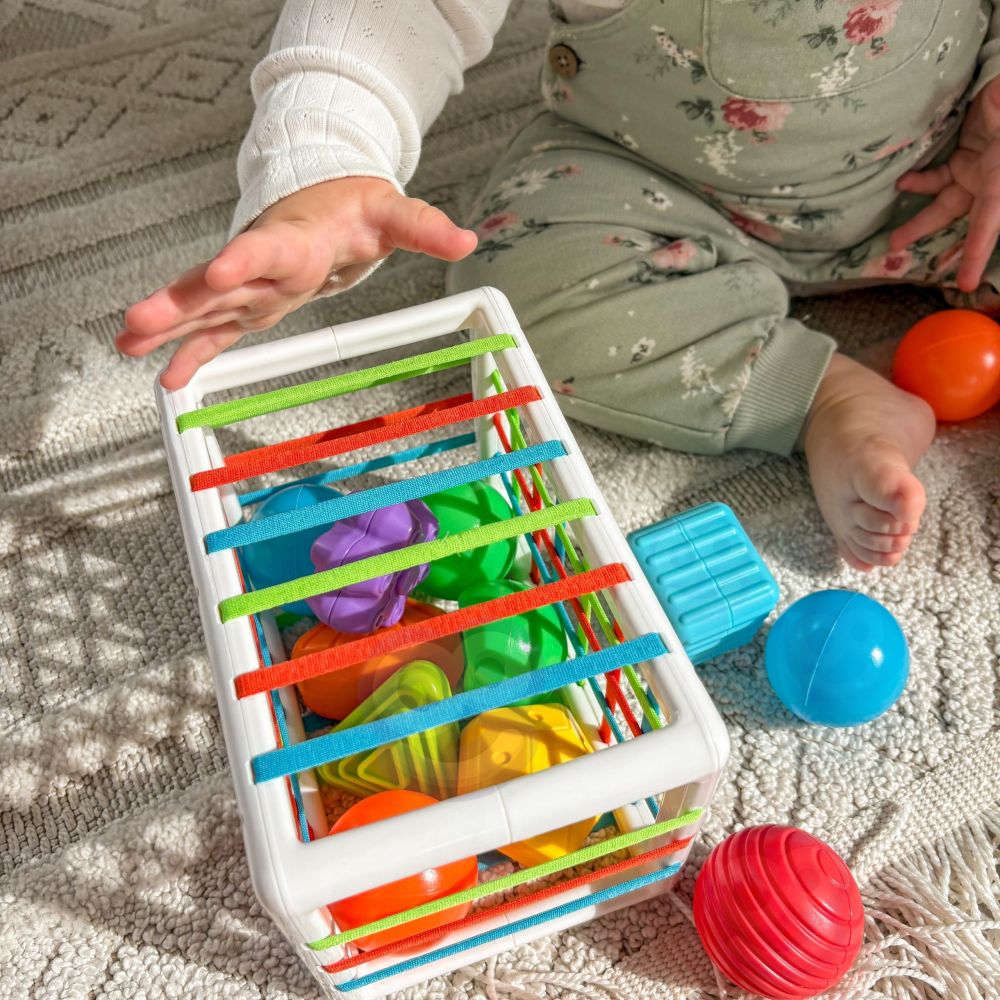 WOOPIE BABY Flexible Sensory Cube Sorter for Children Colorful Shapes 13 pcs. 