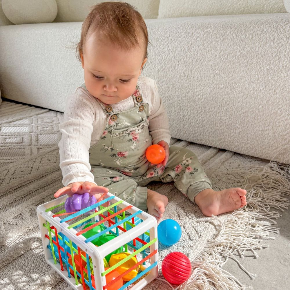 WOOPIE BABY Flexible Sensory Cube Sorter for Children Colorful Shapes 13 pcs. 