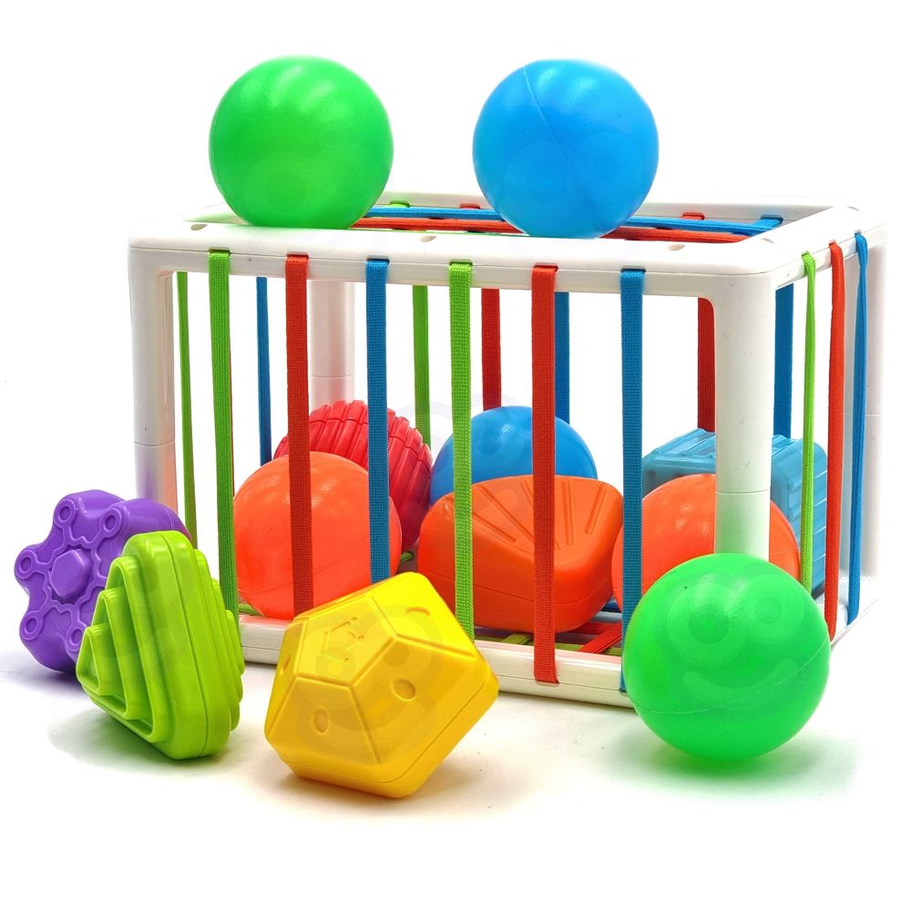 WOOPIE BABY Flexible Sensory Cube Sorter for Children Colorful Shapes 13 pcs. 