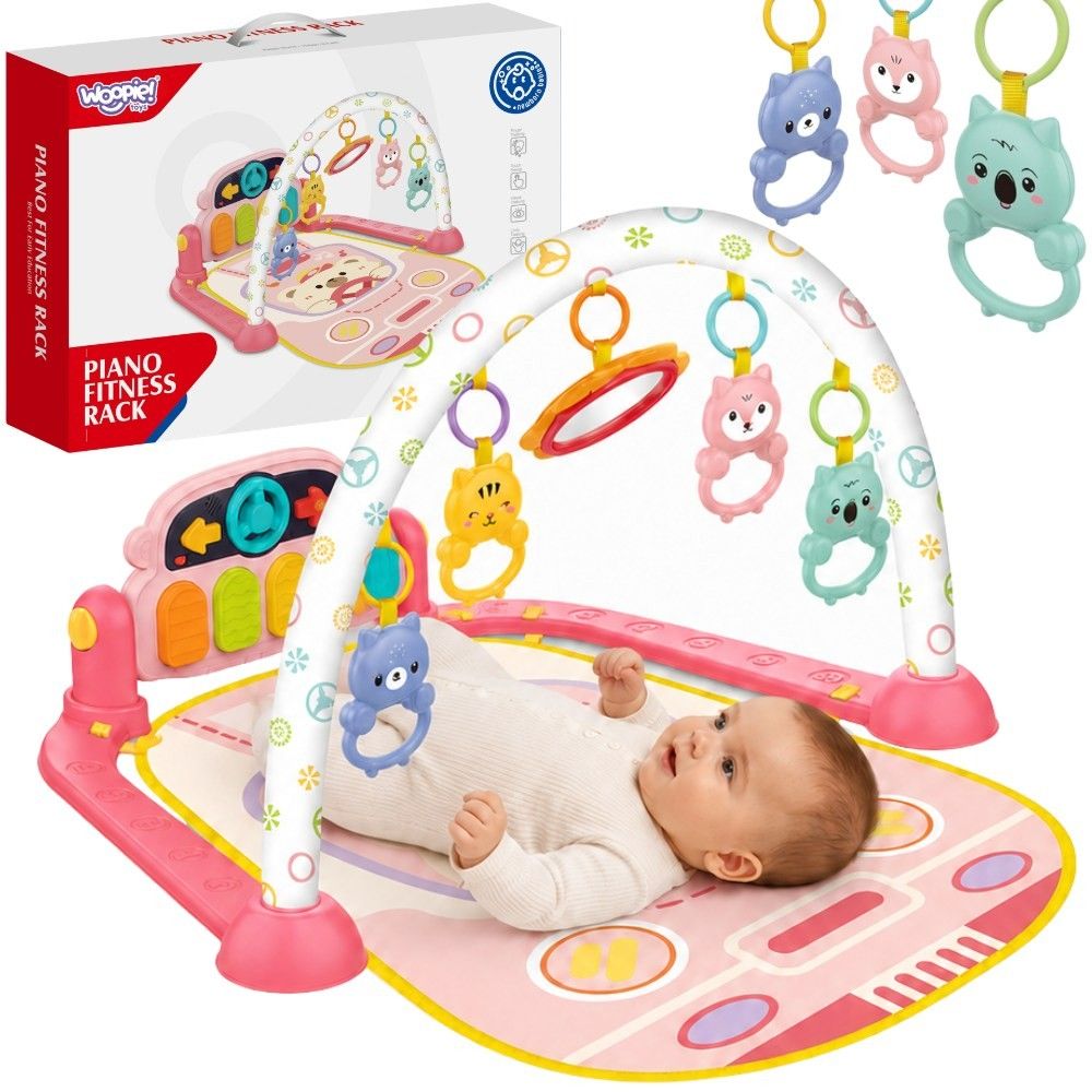 Interaktyvus žaidimų kilimėlis WOOPIE BABY su pianinu 3in1