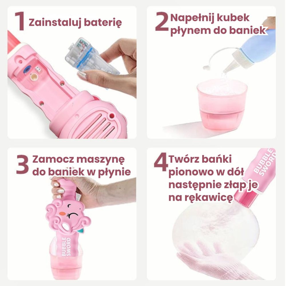 Dūmų ir burbulų pistoletas WOOPIE Unicorn – burbulų ir rūko generatorius