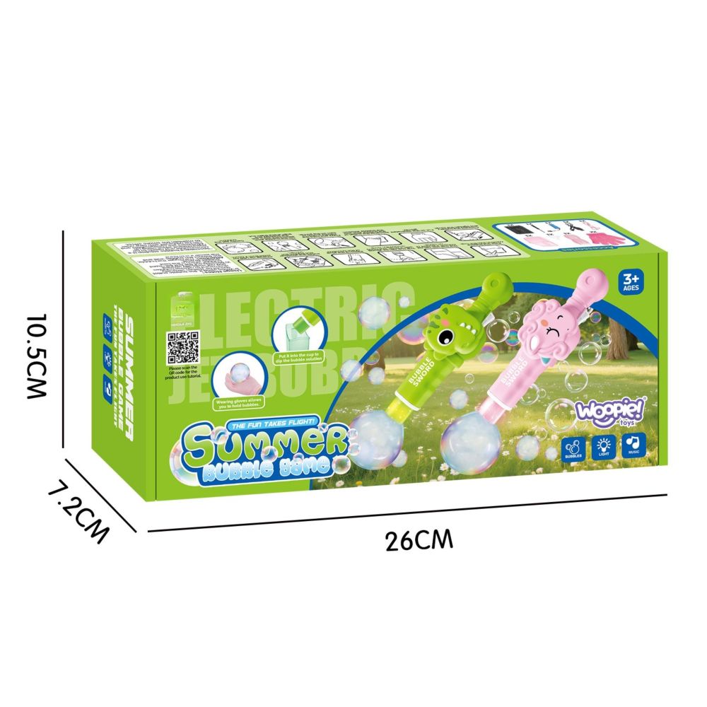 WOOPIE Smoke Bubble Gun Unicorn Fog Bubble Machine Rechargeable 