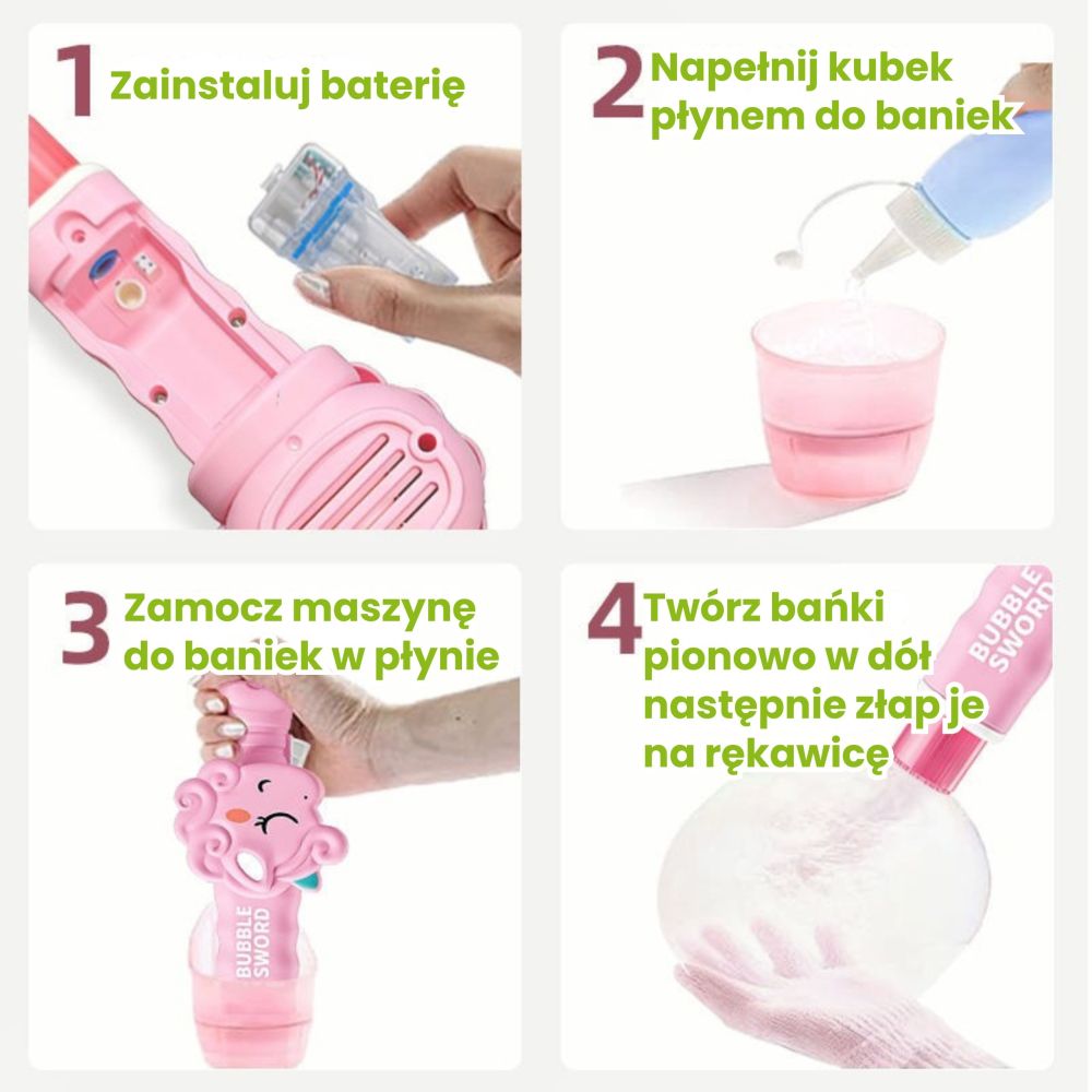 WOOPIE Dinosaur Smoke Bubble Gun Fog Bubble Machine Rechargeable 