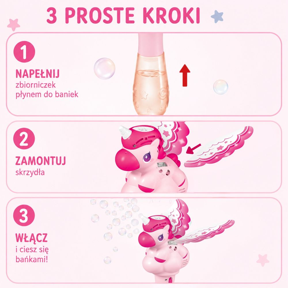 Muilo burbulų generatorius WOOPIE Unicorn Gun lazdelė