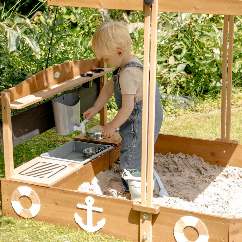 AXI Wooden Sandbox Ship with Kitchen 